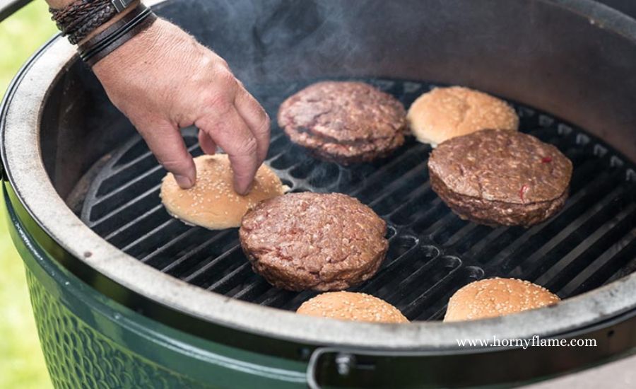 burgers on big green egg direct or indirect
